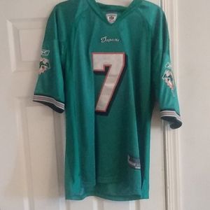 Size 50 Miami dolphins throwback jersey number 7 player is Henne